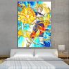 1 DBZ Vegeta Powerful Fire Aura Release 1Pc Canvas Print - Dragon Ball Z Mall