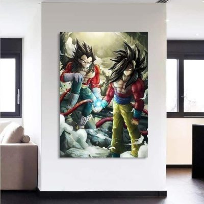 Dragon Ball Son Goku Vegeta SSJ4 Fan Art 1Pc Canvas Print 1 - Dragon Ball Z Mall
