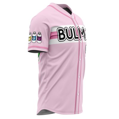 Bulma Pink DBZ AOP Baseball Jersey SIDE Mockup - Dragon Ball Z Mall