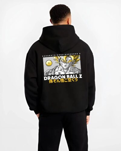 VEGFUS B.black hoodie male back view - Dragon Ball Z Mall